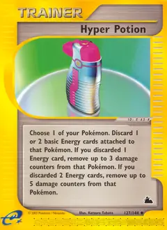 Hyper Potion Pokemon card from Skyridge