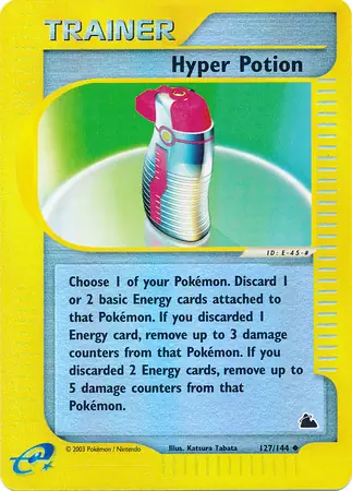 Hyper Potion Reverse Holo Pokemon card from Skyridge