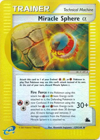 Miracle Sphere Alpha Reverse Holo Pokemon card from Skyridge