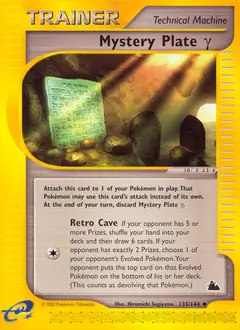 Mystery Plate Gamma Pokemon card from Skyridge