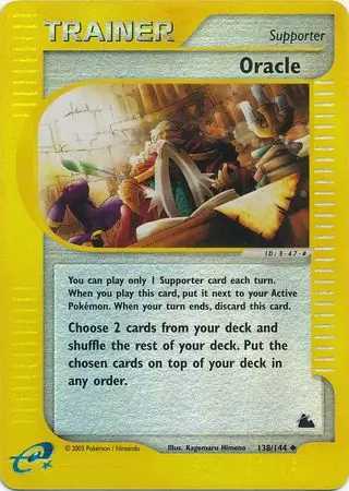 Oracle Reverse Holo Pokemon card from Skyridge