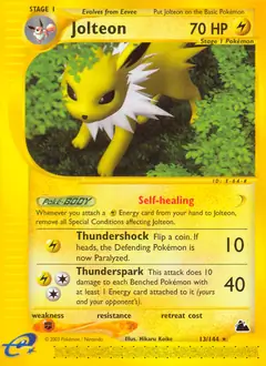 Jolteon Pokemon card from Skyridge