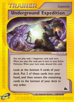 Underground Expedition Pokemon card from Skyridge