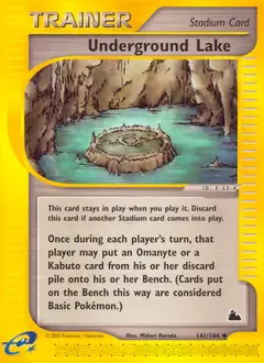 Underground Lake Pokemon card from Skyridge