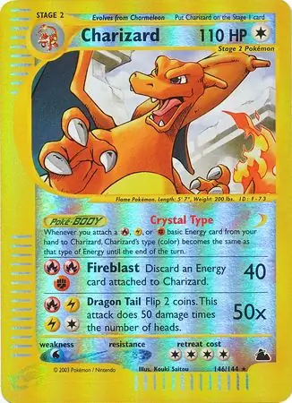 Charizard Reverse Holo Pokemon card from Skyridge