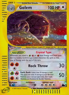 Golem Secret Pokemon card from Skyridge