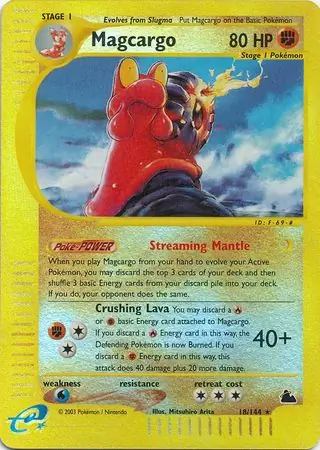 Magcargo Reverse Holo Pokemon card from Skyridge