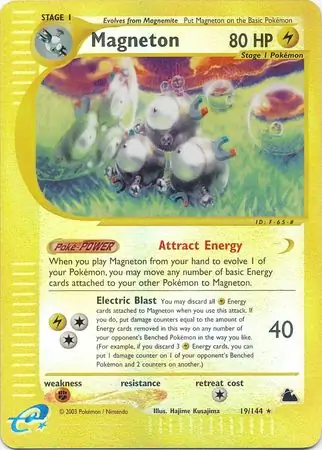 Magneton Reverse Holo Pokemon card from Skyridge