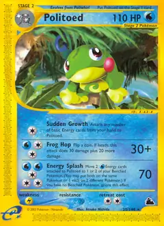 Politoed Pokemon card from Skyridge