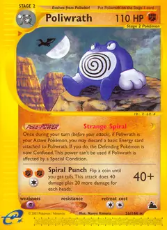 Poliwrath Pokemon card from Skyridge
