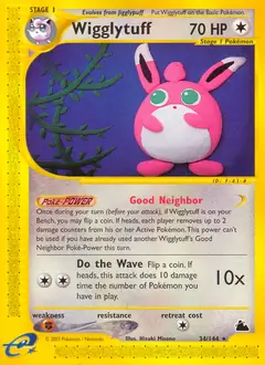 Wigglytuff Pokemon card from Skyridge