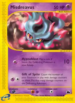 Misdreavus Pokemon card from Skyridge