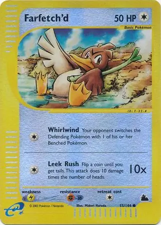 Farfetch'd Reverse Holo Pokemon card from Skyridge