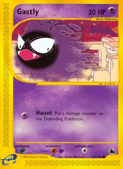 Gastly Pokemon card from Skyridge
