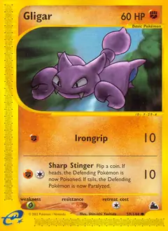 Gligar Pokemon card from Skyridge