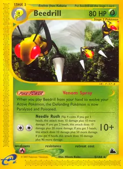 Beedrill Pokemon card from Skyridge