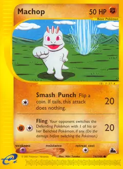 Machop Pokemon card from Skyridge
