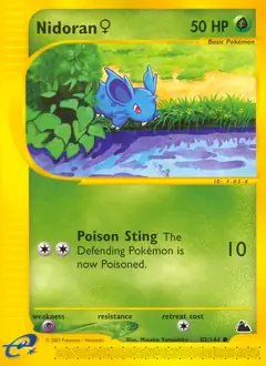 Nidoran F Pokemon card from Skyridge