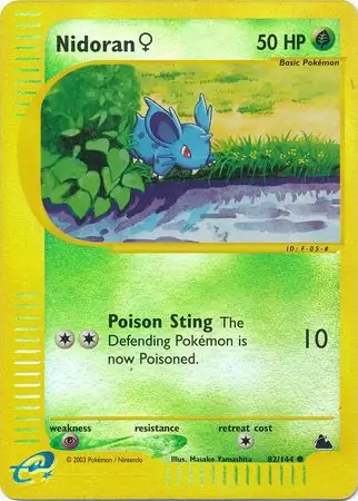 Nidoran F Reverse Holo Pokemon card from Skyridge