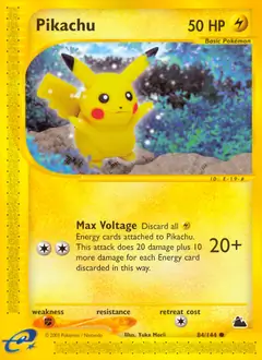 Pikachu Pokemon card from Skyridge
