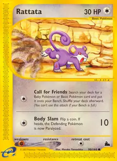 Rattata Pokemon card from Skyridge