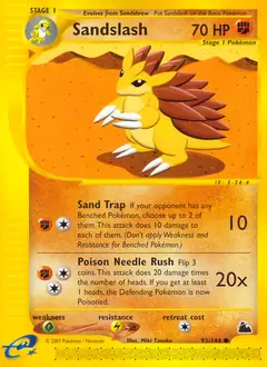 Sandslash Pokemon card from Skyridge