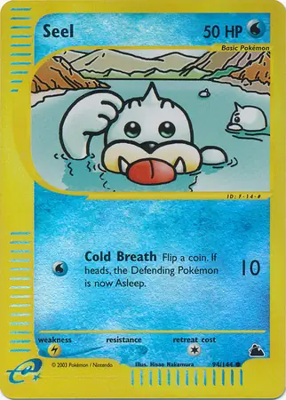 Seel Reverse Holo Pokemon card from Skyridge
