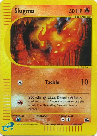 Slugma Reverse Holo Pokemon card from Skyridge