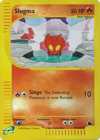 Slugma Reverse Holo Pokemon card from Skyridge
