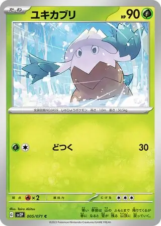 Snover Pokemon card from Snow Hazard