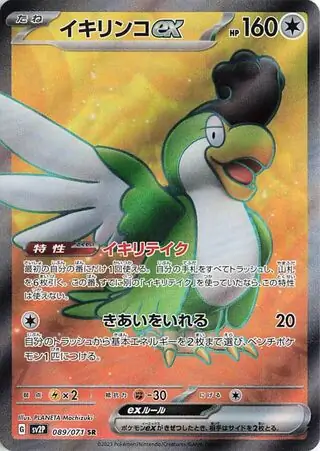 Squawkabilly ex Pokemon card from Snow Hazard
