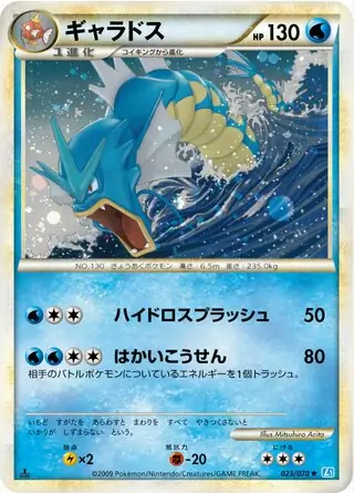 Gyarados Pokemon card from SoulSilver Collection