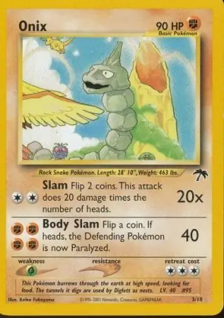 Onix Pokemon card from Southern Islands