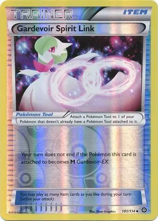 Gardevoir Spirit Link Reverse Holo Pokemon card from Steam Siege