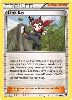 Ninja Boy Pokemon card from Steam Siege