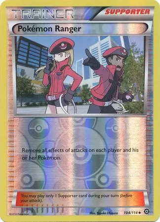 Pokemon Ranger Reverse Holo Pokemon card from Steam Siege