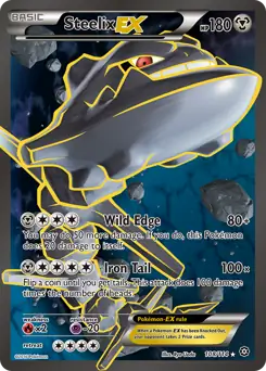 Full Art Steelix EX Pokemon card from Steam Siege