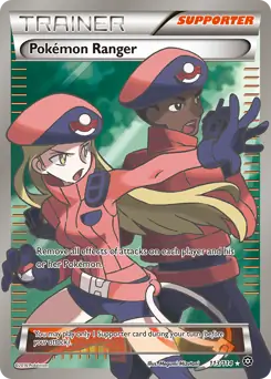 Full Art Pokemon Ranger Pokemon card from Steam Siege