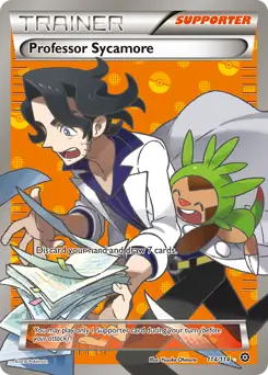 Professor Sycamore Pokemon card from Steam Siege