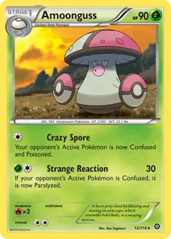 Amoonguss Pokemon card from Steam Siege