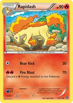 Rapidash Pokemon card from Steam Siege
