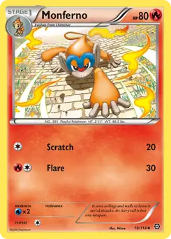 Monferno Pokemon card from Steam Siege