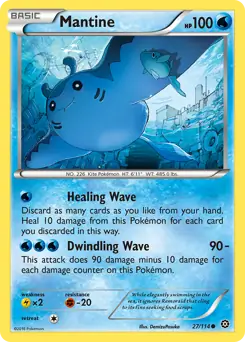 Mantine Pokemon card from Steam Siege