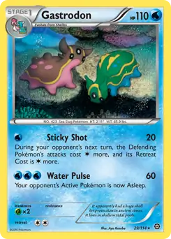 Gastrodon Pokemon card from Steam Siege