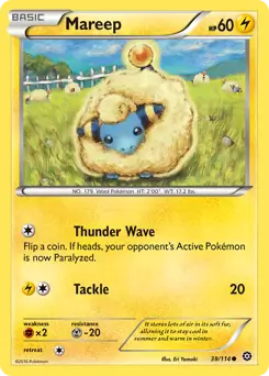 Mareep Pokemon card from Steam Siege
