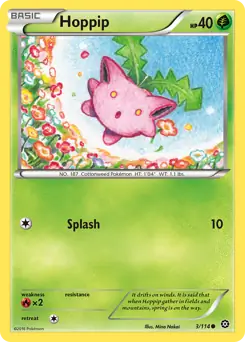 Hoppip Pokemon card from Steam Siege