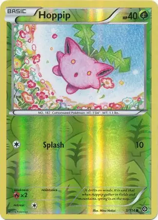 Hoppip Reverse Holo Pokemon card from Steam Siege