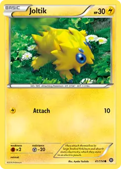 Joltik Pokemon card from Steam Siege