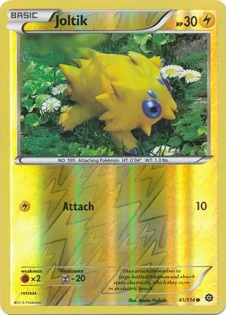 Joltik Reverse Holo Pokemon card from Steam Siege