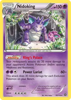 Nidoking Pokemon card from Steam Siege